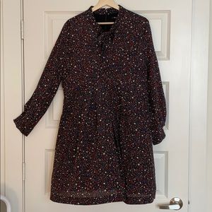 Madewell Balsam Tie-Neck Dress
